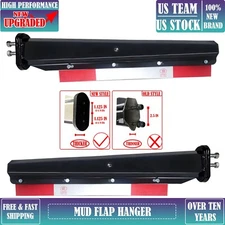 Black Straight Spring Loaded Mud Flap Hanger for Semi Truck,1.125''&2.5'' ,Pair