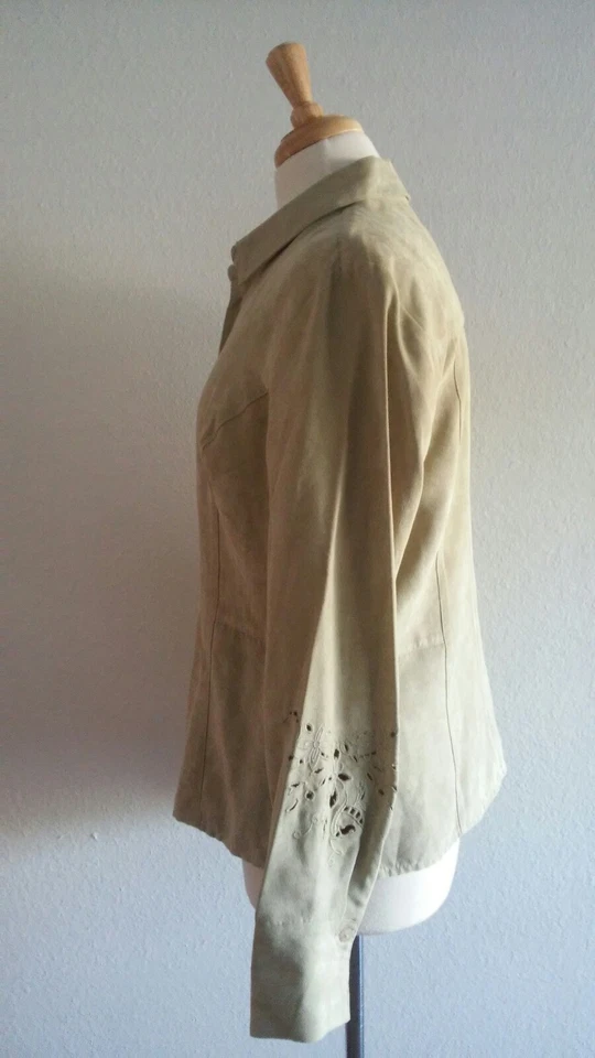 Camisa blazer beige para mujer Norton McNaughton talla 10 Foto 3 de 4