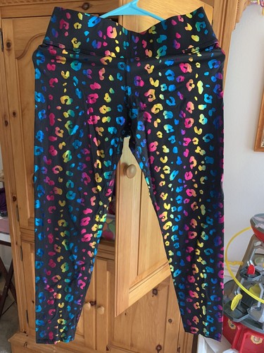 Terez Womens XL Black Rainbow Leopard 