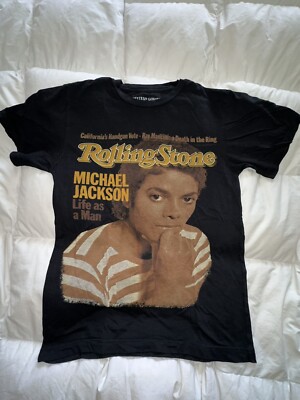 Vintage Michael Jackson Rolling Stone T-Shirt Black, Size S | eBay