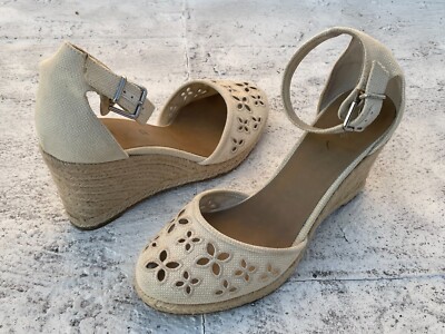 Unisa Women Shoes Wedge Espadrille Unareia Tan Neutral Burlap Sandal Size  10