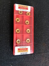 Qty. 10, SANDVIK R300-0828M-PM S40T Coated Carbide Milling Inserts Made In USA