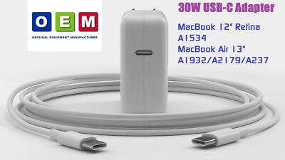 Genuine 30W USB-C Power Adapter Charger For 12'' MacBook Pro 13'' Air Retina A1882