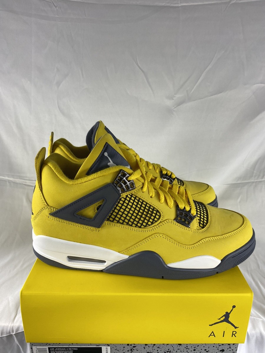 Nike Air Jordan 4 Retro Lightning 2021 Tour Yellow NEW