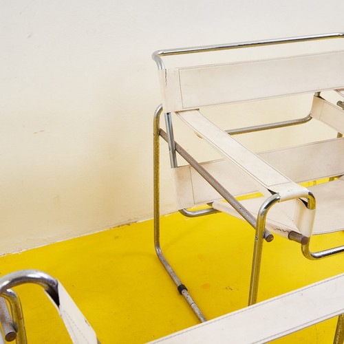 poltrone wassily vintage in stile, tre pezzi - Foto 6 di 12