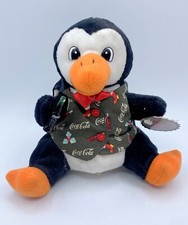 -Q TY BEANIE BEAN BAG COCA COLA PLUSH CHRISTMAS 1998 PENGUIN 0172 HOLIDAY VEST
