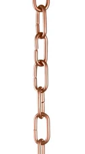 Monarch Rain Chains Aluminum Traditional Link Rain Chain, 8.5 ft Powder Coate...