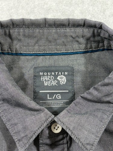 Mountain Hardwear Shirt Mens Large Gray Outdoors Hiking Pockets Button Down - Picture 5 of 8