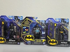 3 Batman's - BAT TEC BATMAN, ORIGINAL BATMAN, COMBAT BATMAN 
