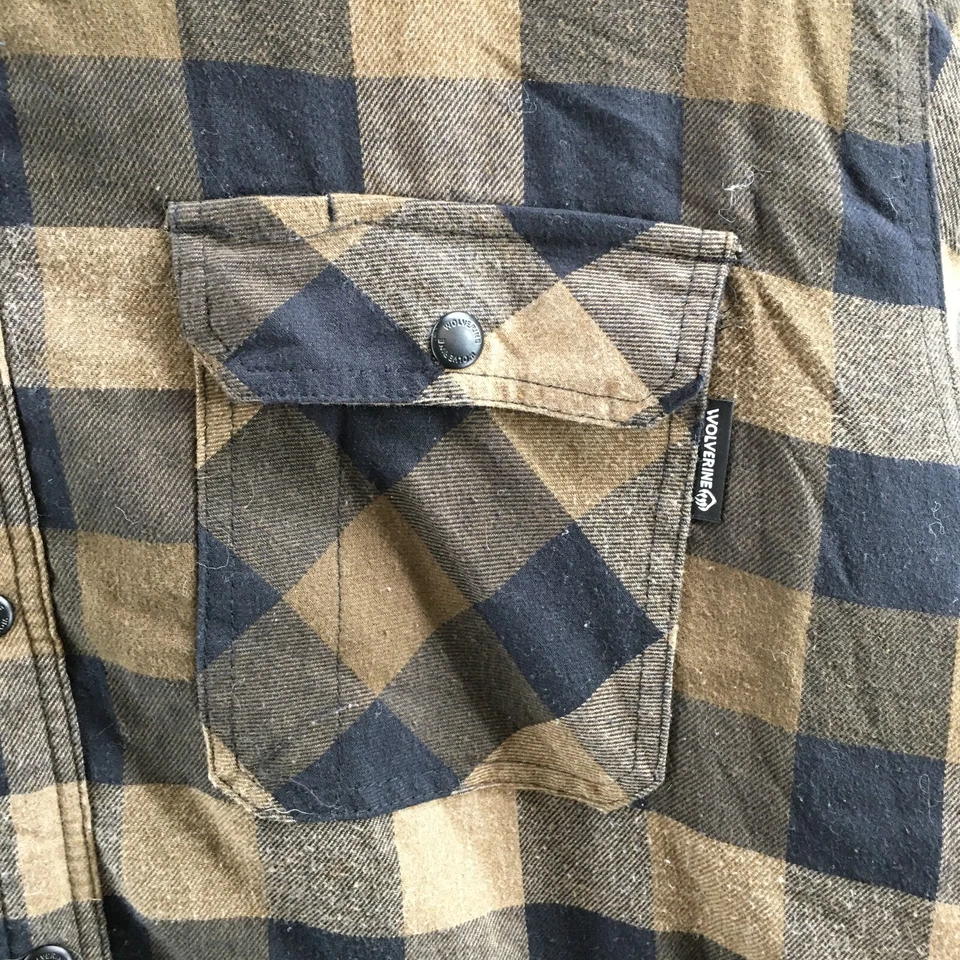 Chaqueta con Capucha Wolverine Para Hombre XXL Multi Cuadros Mezcla de Algodón Con Capucha Manga Larga Foto 4 de 4