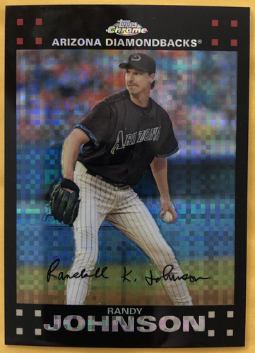 2007 Topps Chrome Xfractor #240 Randy Johnson Diamondbacks Hall of Fame Member - 第 3/5 張圖片