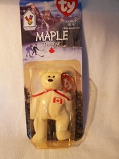 Maple The Bear -1999 McDonald's Ty Beanie Baby With Rare Errors 1993/OAKBROOK.