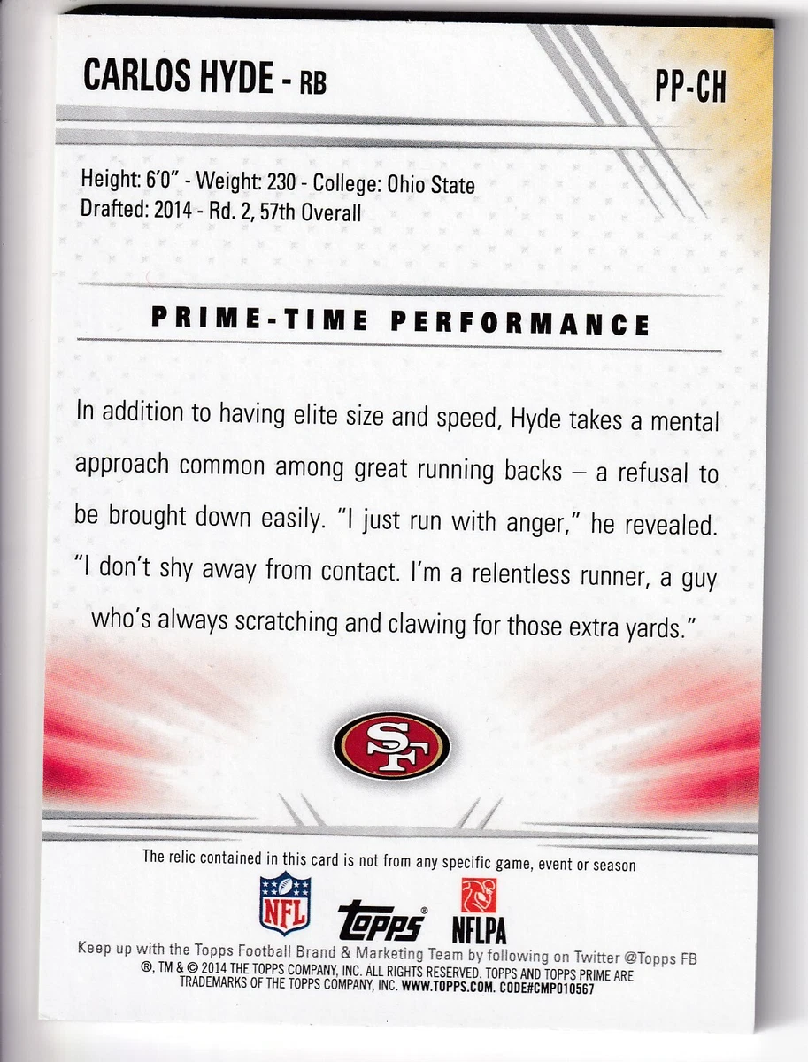 Carlos hyde cheap elite jersey