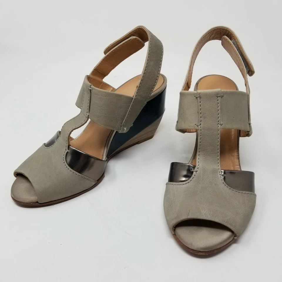 Sandalia LATITUDE FEMME ITALY T-Strap cuña con tirantes para mujer 37 EE. UU. 7 Foto 4 de 4