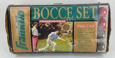 Vintage Franklin Bocce Professional Set 8 Balls Jack in Box Made In Italy