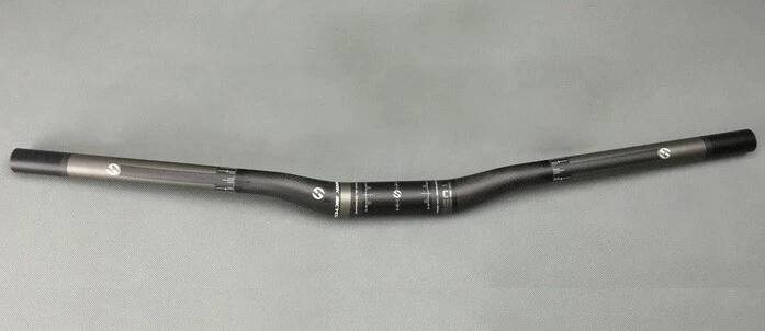 Carbon 3K MTB Bicycle Road fixie Bike Riser bar Cycling Handlebar 31.8*580m Gray - Image 3 of 4