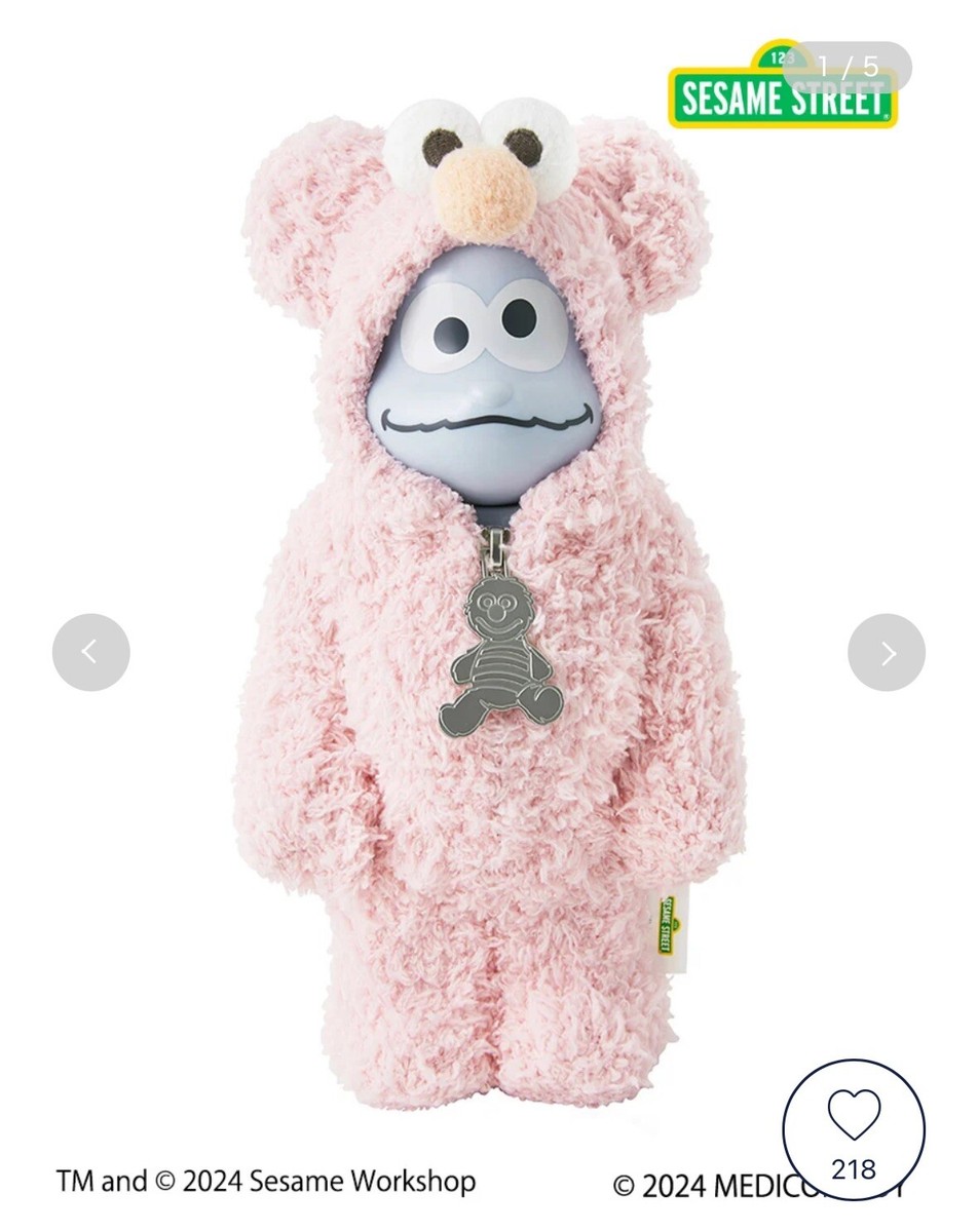 Bearbrick X SESAME STREET X Gelato Pique Cookie Monster 400% BE 