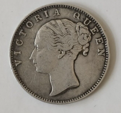 1840 Silver 1 Rupees INDIA Coin-East India Company Victoria