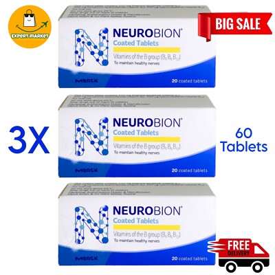 3X Neurobion - Vitamin B1, B6, B12 - Nervenlinderung, Taubheitsgefühl & Kribb...