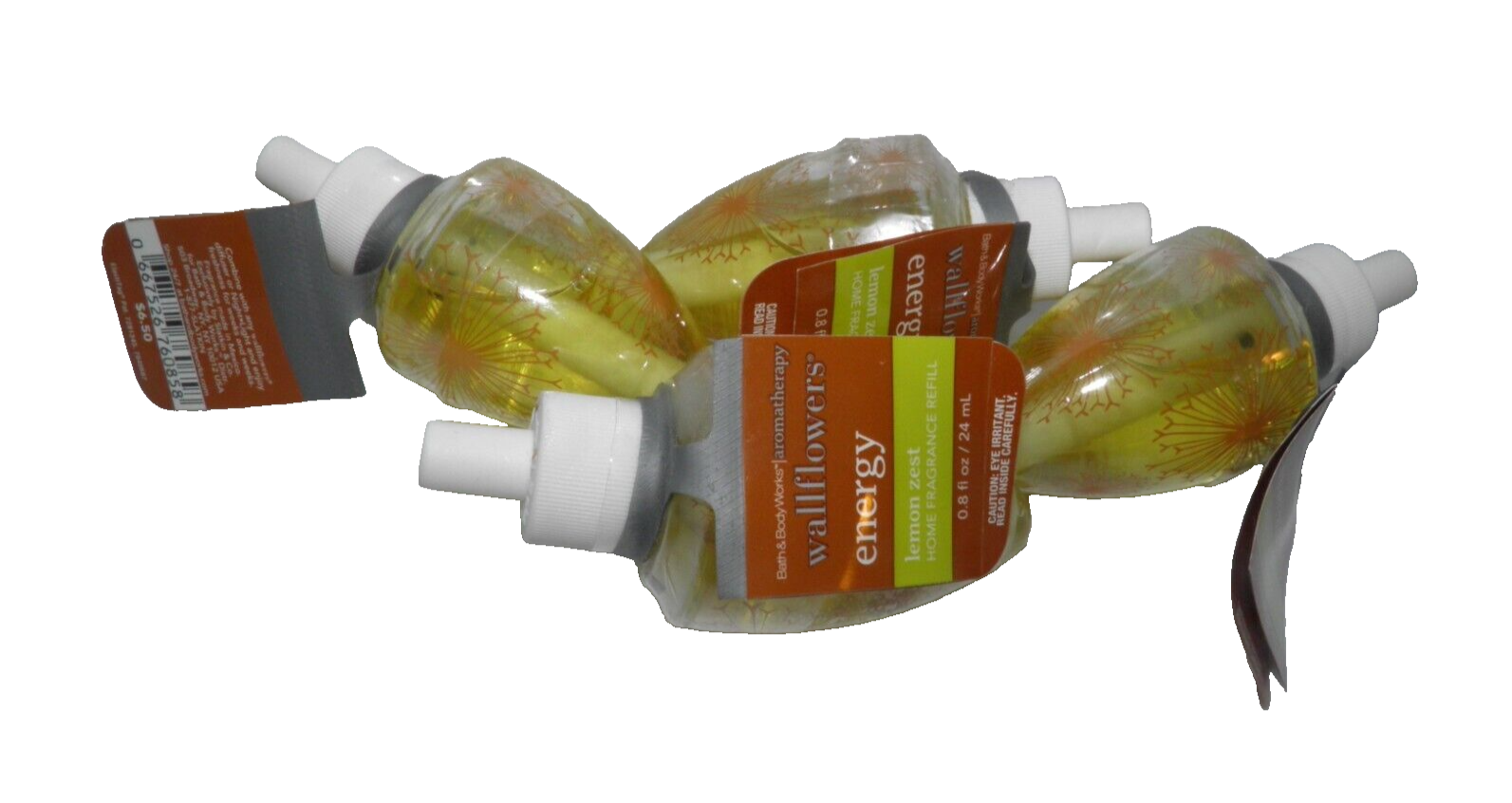 Bath & Body Works Lemon Zest Wallflower Bulb 4-Pack Aromatherapy Energy Refill