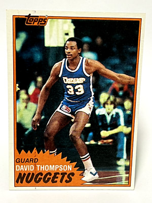 1981 Topps Basketball #12 DAVID THOMPSON Denver Nuggets All star HOF