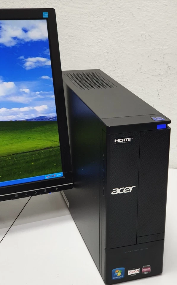 Acer Aspire X1430 Windows XP Gaming PC Computer 500GB 4GB DVD HDMI VGA PS/2 - Bild 4 von 4