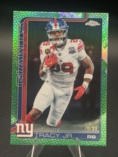 2025 Topps Chrome Green Leather Tyrone Tracy Jr. #228 Giants Football Card /99