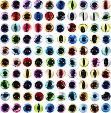 Glass Dragon Eyes 6Mm Assorted Colors Glass Animal Doll Eyes for Crafts Eyesstic