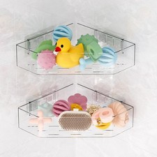Bath Toy Organizer 2-Pack - Clear Large Capacity Bath Toy Storage Holder with...
