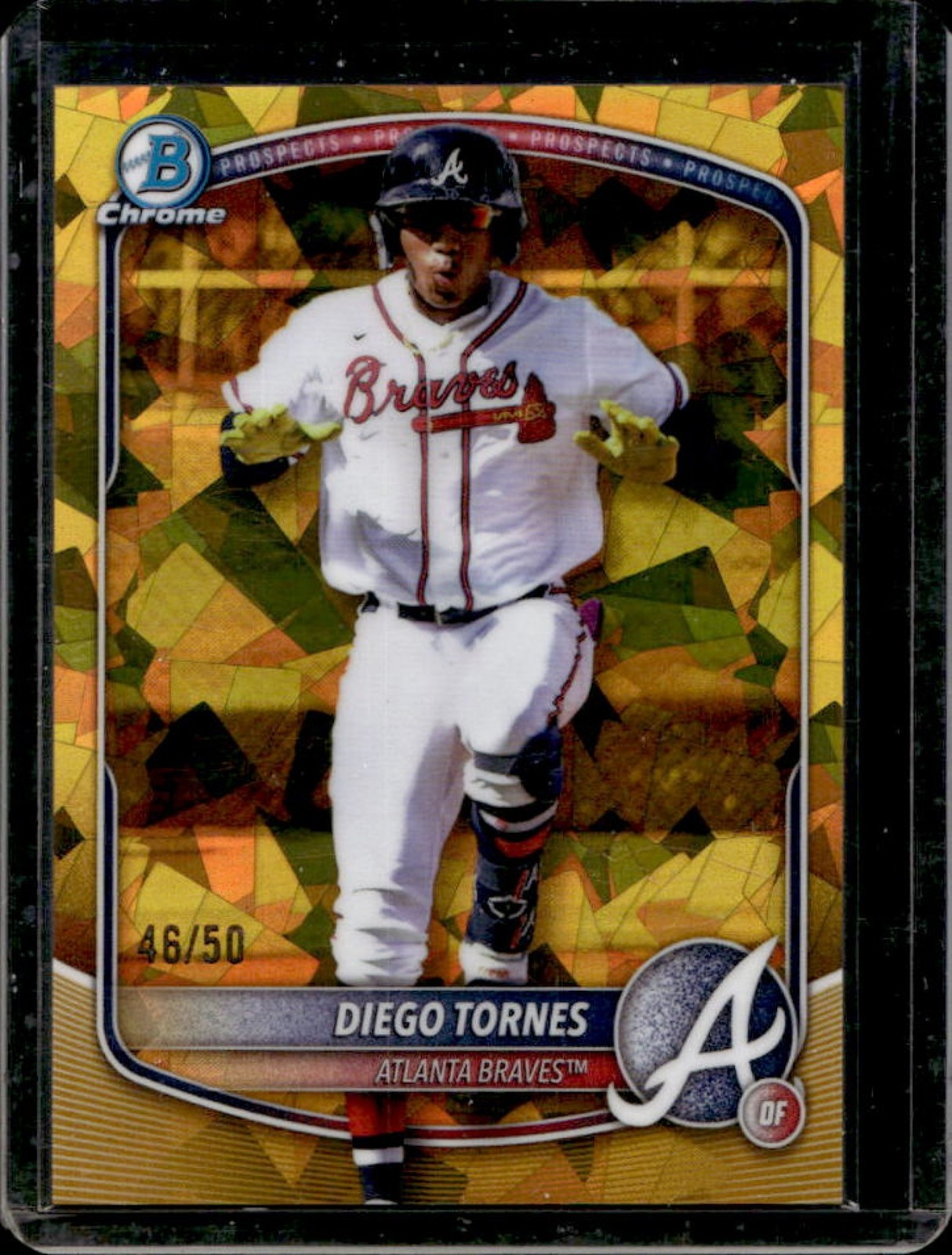 2025 Bowman Chrome Sapphire Diego Tornes Image Variation Gold Refractor 1st #/50