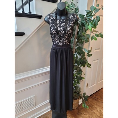 Eliza J Dress Women Size 12 Black Lace Sleeveless Evening