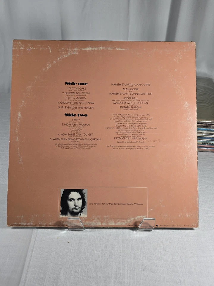 Average White Band Cut The Cake Vinyl Record Album 1975 First Press Atlantic VG - Bild 2 von 4