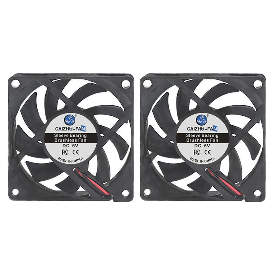 2/4*Leiser Lüfter 12V 30mm, 40mm-70mm 80mm Lüfter Für PC Gehäuselüfter Fan DECC - Bild 3 von 4