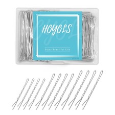HOYOLS 150 Pcs Silver Bobby Pins Assorted Sizes 1.9" 2.4" 2.7" Hair Pins