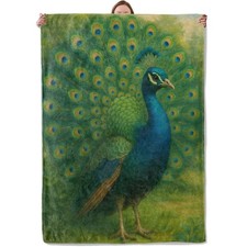 Peacock Blanket Gifts for Women Adults, Soft Warm Lightweight Flannel Throw B...