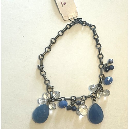 Peyote Bird NEW Sterling Silver & Blue Quartz Bracelet Sundance Beaded Boho VTG