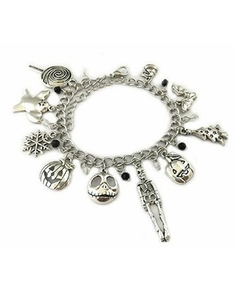 Nightmare Before Christmas Bettelarmband silberfarben Metall Neuheit