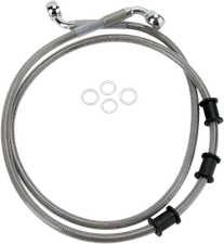 Drag Specialties Extended Stainless Steel Front Brake Line Kit 49 3/4in. Clea...