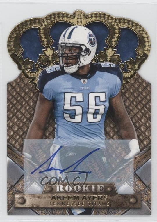 2011 Panini Crown Royale Gold Signatures 187/499 Akeem Ayers Rookie Auto RC 0j6