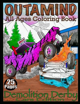 OUTAMIND Demolition Derby coloring book cars edition: Demolition Derby Coloring