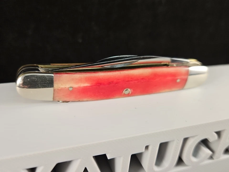 Navaja de bolsillo Case XX 10 puntos 1980 SR62027 hueso rosa liso serpentina Jack Foto 2 de 4