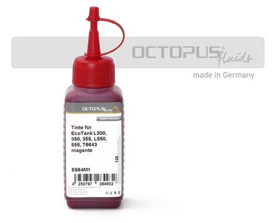250ml Druckertinte für Epson EcoTank L300, L355, L555, T6643 magenta, kein OEM