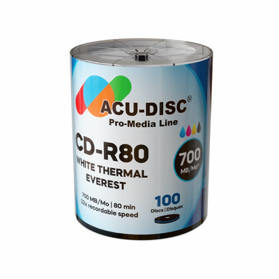 100 leere CD-R ACU-DISC weiß Thermo Everest