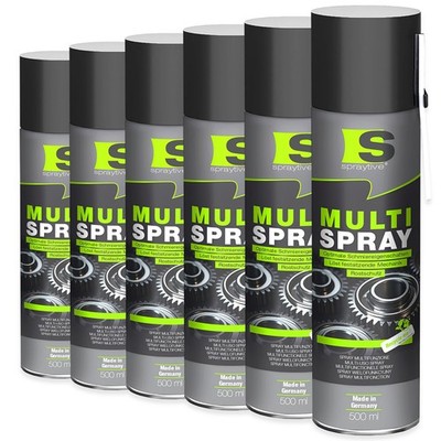 Spraytive 6 x 500ml Multi Spray   Rostlöser, Schmieröl, Kontaktspray, Reinigung