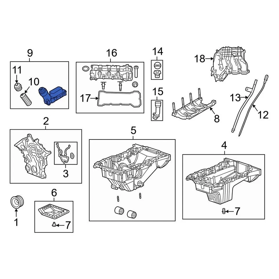 For Jeep Grand Cherokee 2017-2024 Jeep 68596318AB Engine Oil Filter Housing Foto 4 de 4