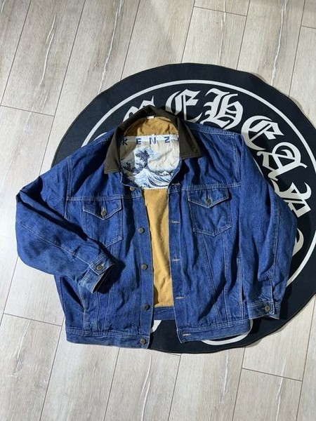 Men Kenzo Jeans Denim Jacket Large-XL