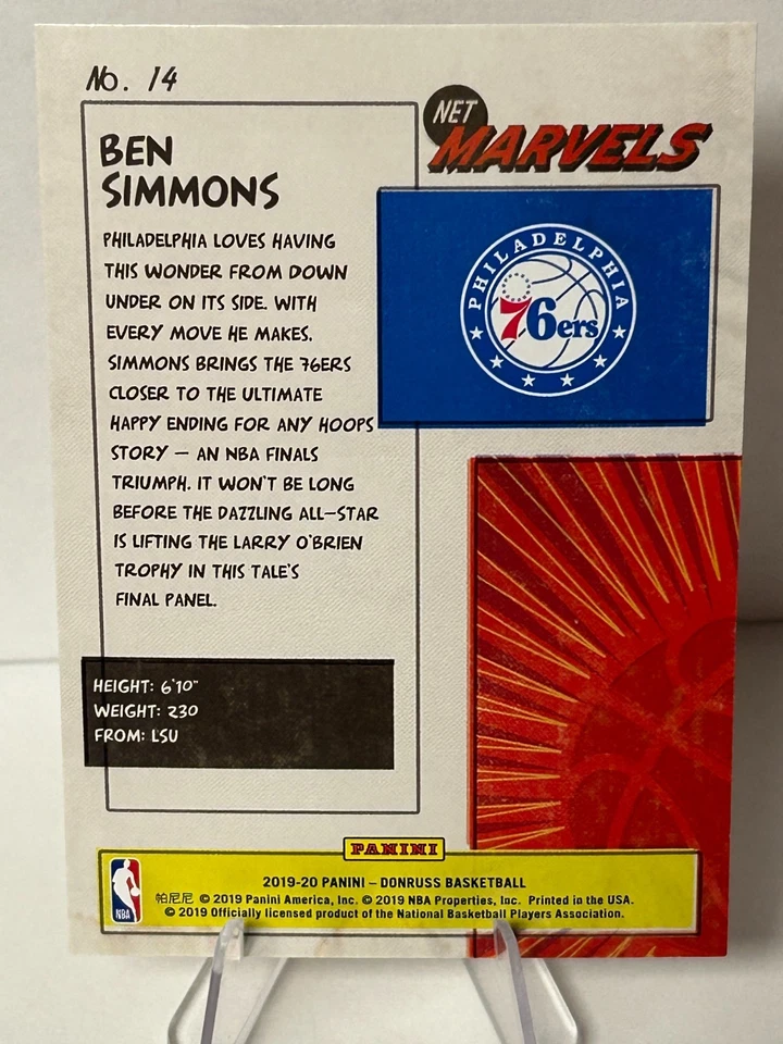 2019-20 Panini Donruss - Net Marvels Ben Simmons #14 - Image 2 of 2