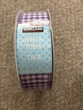 Kirkland Signature Wire-Edged Polyester Ribbon, 1.5" x 50Y, Style  24S09