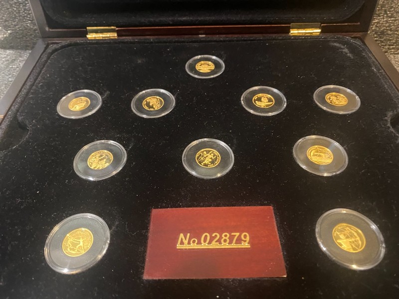 Bulgaria Mint Athens Olympic 1896-2004 Olympic Games 10 Gold Coins SET.