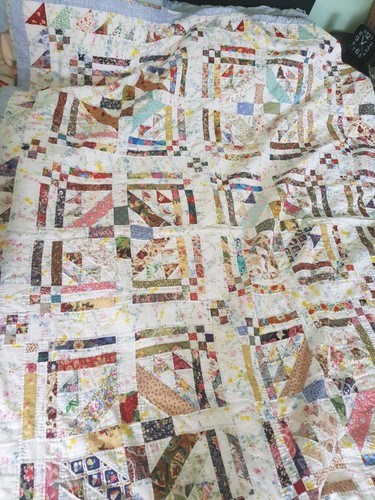 Handmade Home Made Quilt Double Bed Size Hand Embroidered - Picture 2 of 4